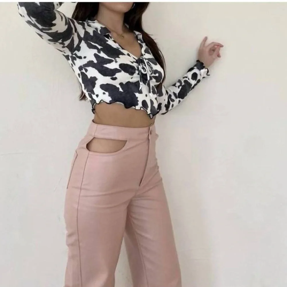 Bailey Rose Small Miley Vegan‎ Leather Blush Pink High-Waisted Pants